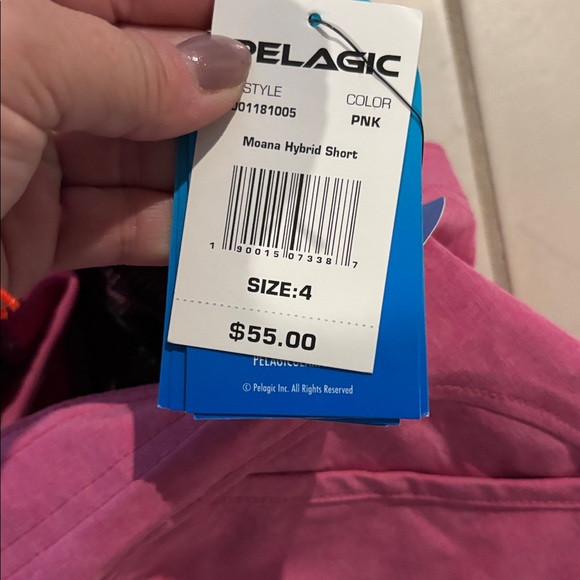 NWT $60 sz 4 pink shorts Pelagic dry fit fishing 1711 - Picture 5 of 5
